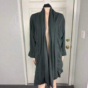 Mien Studios Women's Shirt L Organic Cotton Cardigan Open pockets Stretch II18